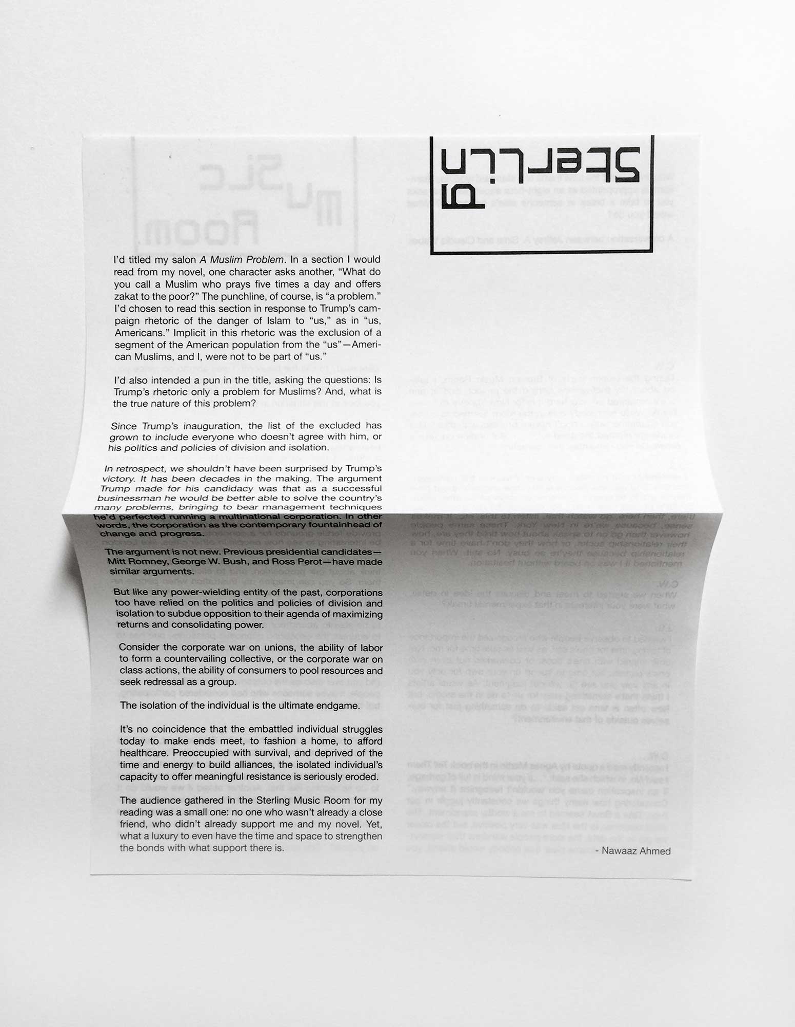 Claudia Weber Take the Day OFf / Declaration